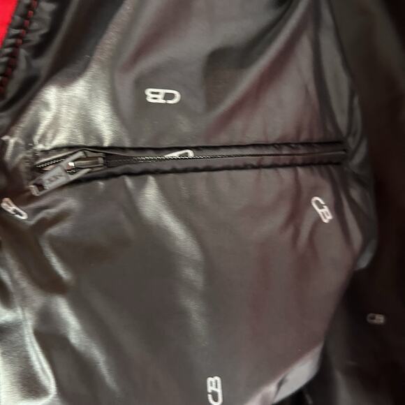 Vintage CB Sports Thinsulate Jacket Mens medium Full Zip/Button -Red Black White - Picture 7 of 15